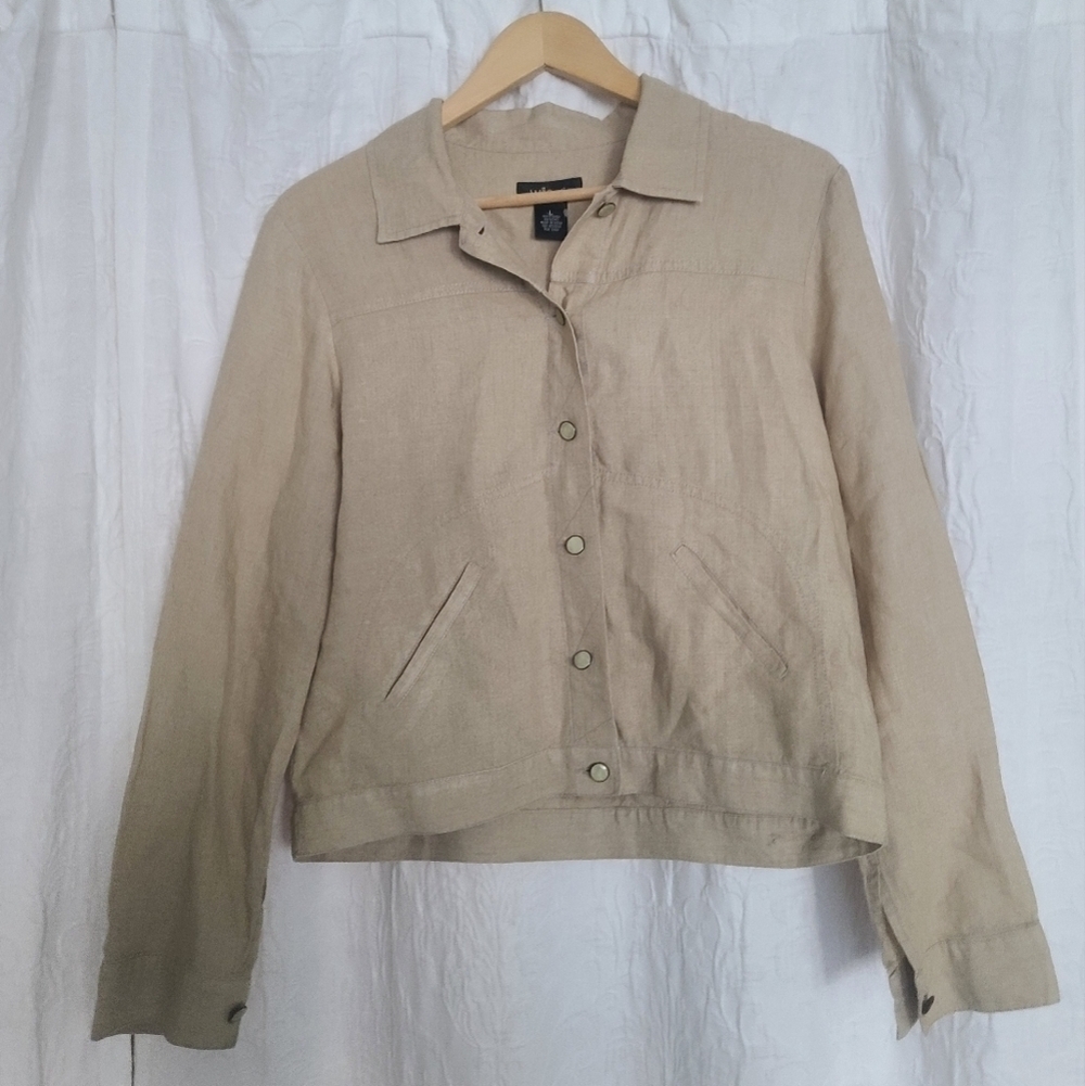 Willi Smith linen light jack cream size l